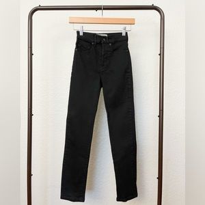 Everlane Black High Rise Slim Straight Ankle Jeans